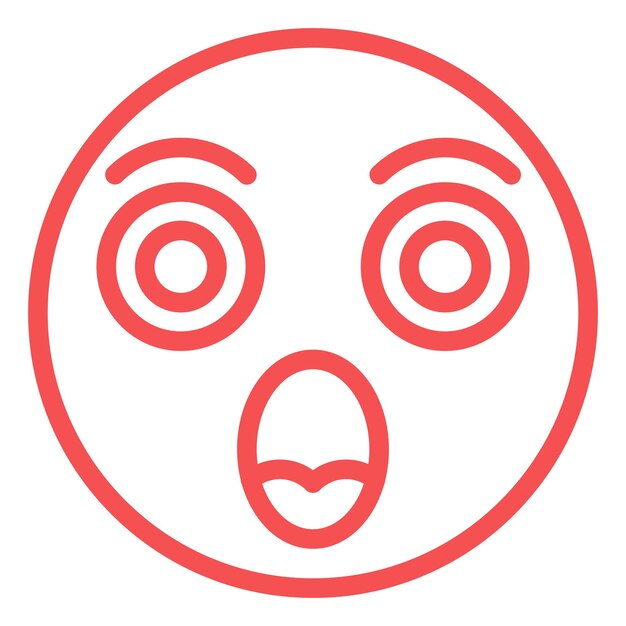 Vectorontwerp Shocked Icon Style