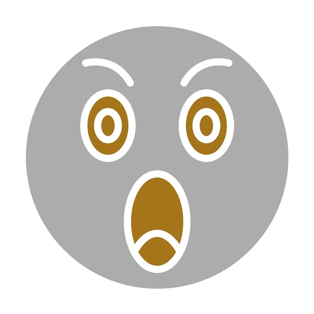 Vectorontwerp Shocked Icon Style