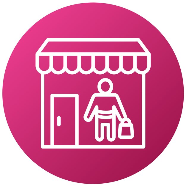 Vector vectorontwerp shoppers corner icon style