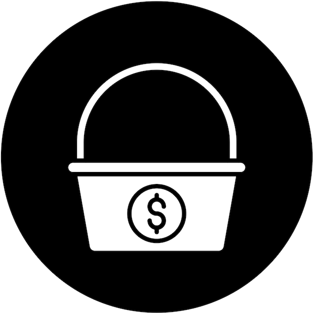 Vectorontwerp Shopping Bucket Icon Style