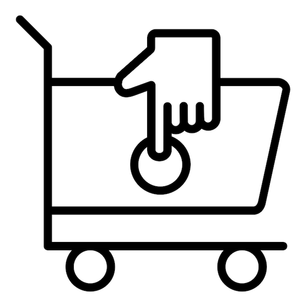 Vectorontwerp Shopping Button Icon Style