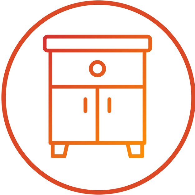 Vectorontwerp Sideboard Icon Style