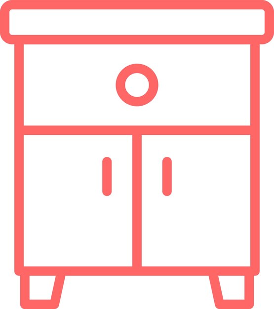 Vectorontwerp Sideboard Icon Style