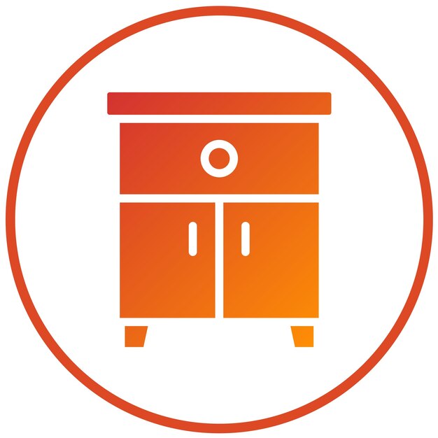 Vectorontwerp Sideboard Icon Style