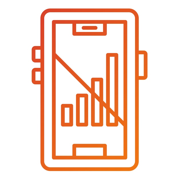 Vectorontwerp Signal Cellular Off Icon Stijl