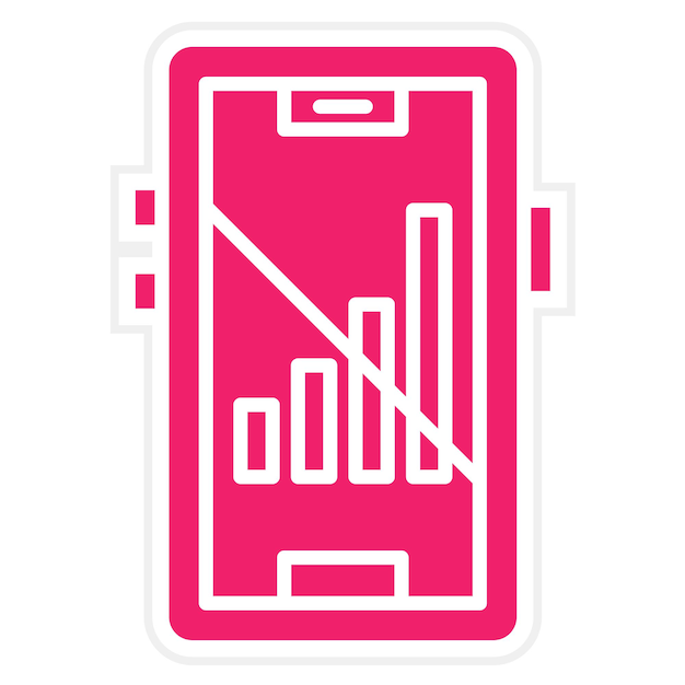 Vectorontwerp Signal Cellular Off Icon Stijl