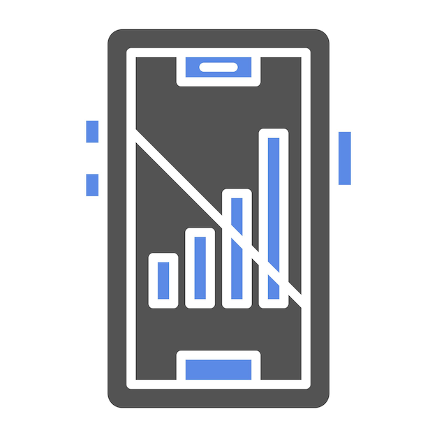 Vectorontwerp Signal Cellular Off Icon Stijl