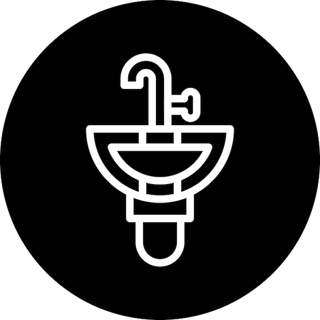 Vectorontwerp Sink Icon Style
