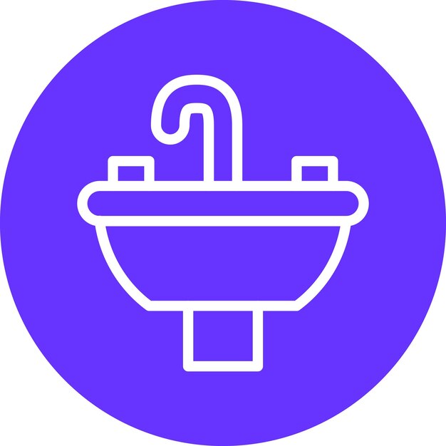 Vectorontwerp Sink Icon Style