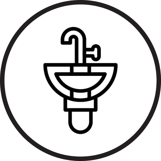 Vectorontwerp Sink Icon Style