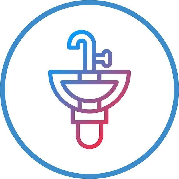 Vectorontwerp Sink Icon Style