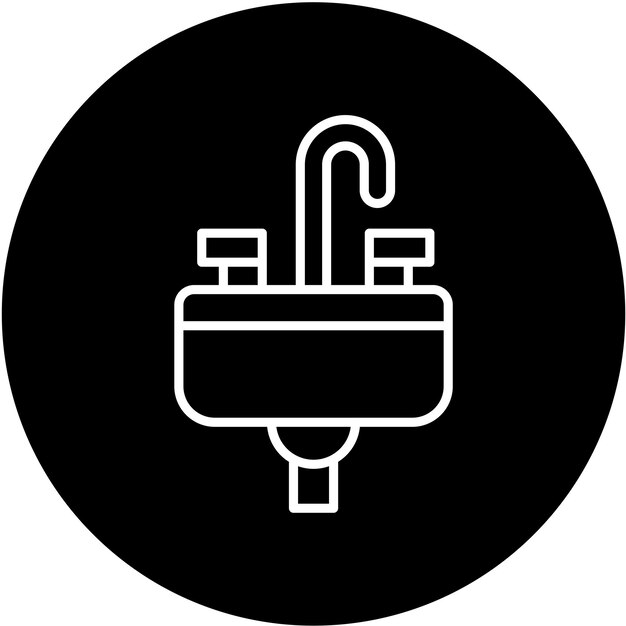 Vectorontwerp Sink Icon Style