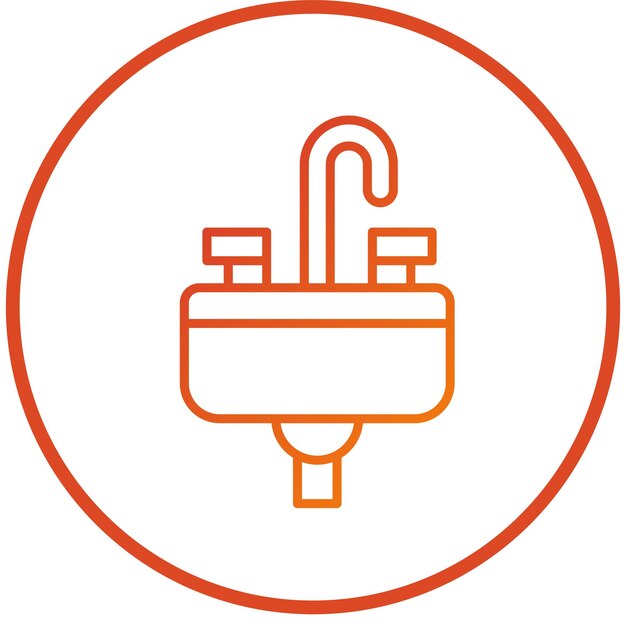 Vectorontwerp Sink Icon Style