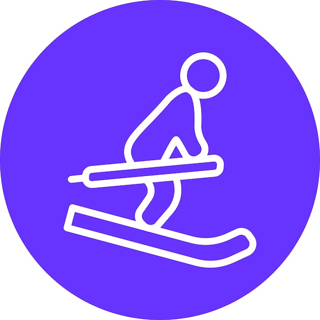 Vectorontwerp Ski Icon Style