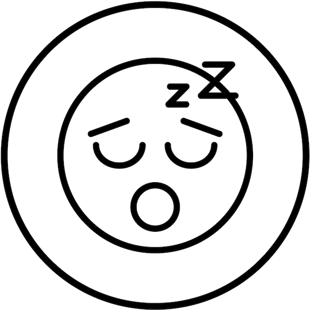 Vectorontwerp Sleepy Icon Stijl