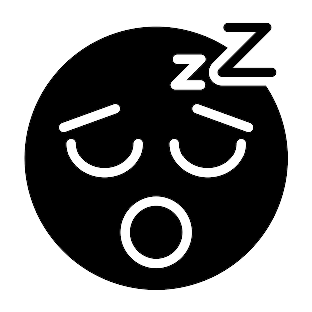 Vectorontwerp Sleepy Icon Stijl