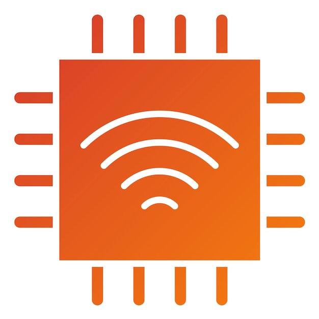 Vector vectorontwerp smart chip icon stijl