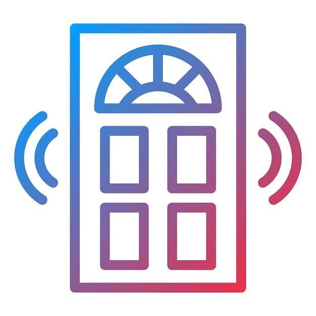 Vector vectorontwerp smart door icon style