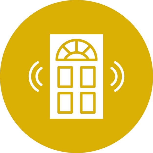 Vector vectorontwerp smart door icon style