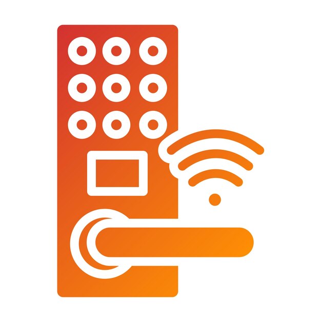 Vectorontwerp Smart Door Icon Style