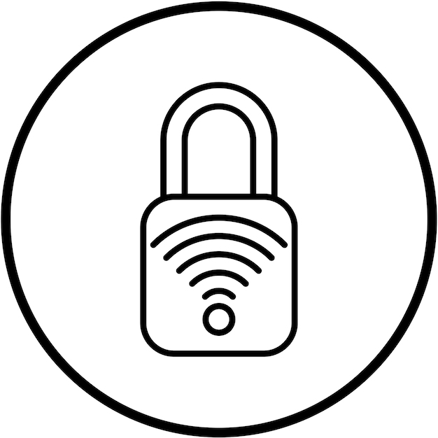 Vectorontwerp Smart Lock Icon Stijl