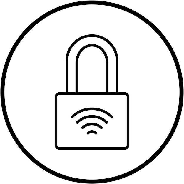 Vectorontwerp Smart Lock Icon Stijl