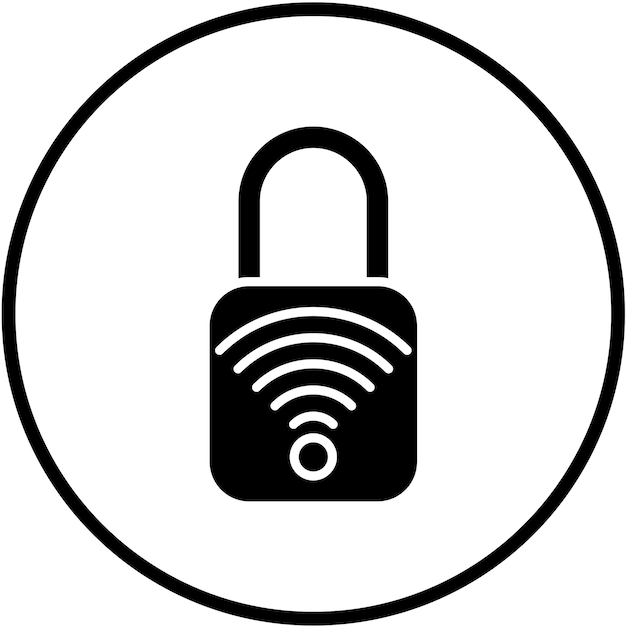 Vectorontwerp Smart Lock Icon Stijl