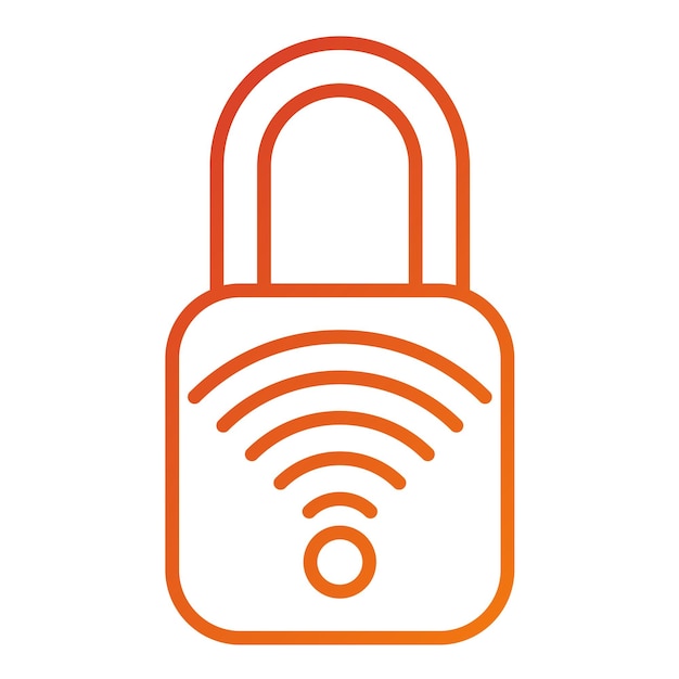 Vectorontwerp Smart Lock Icon Stijl