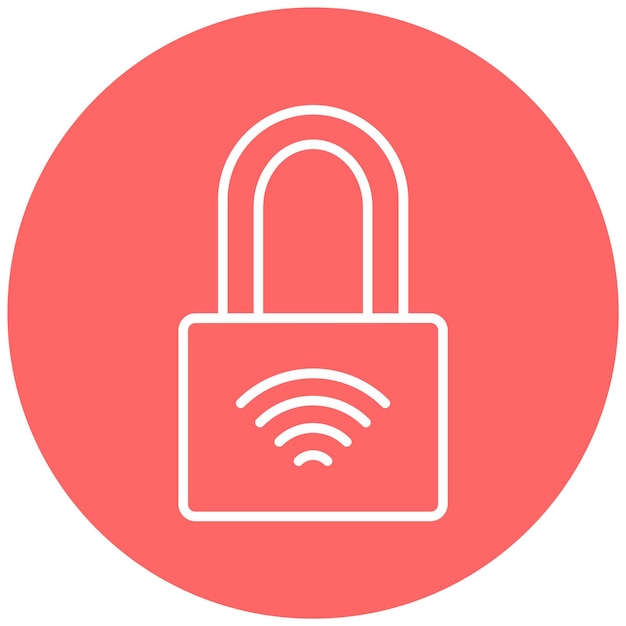 Vectorontwerp Smart Lock Icon Stijl