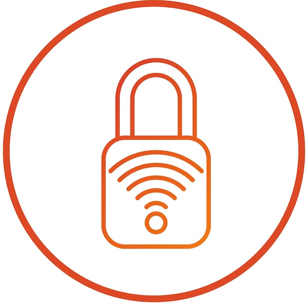 Vectorontwerp Smart Lock Icon Stijl