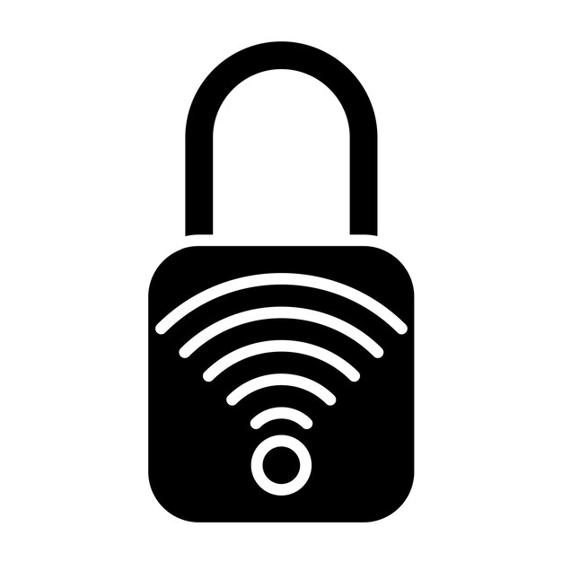 Vectorontwerp Smart Lock Icon Stijl