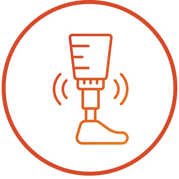 Vectorontwerp Smart Prothese Icon Style