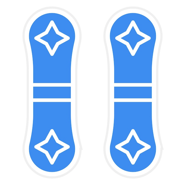 Vector vectorontwerp snowboard icon style