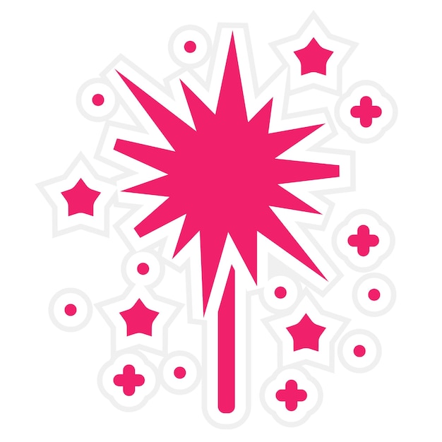Vectorontwerp Sparkler Icon Style