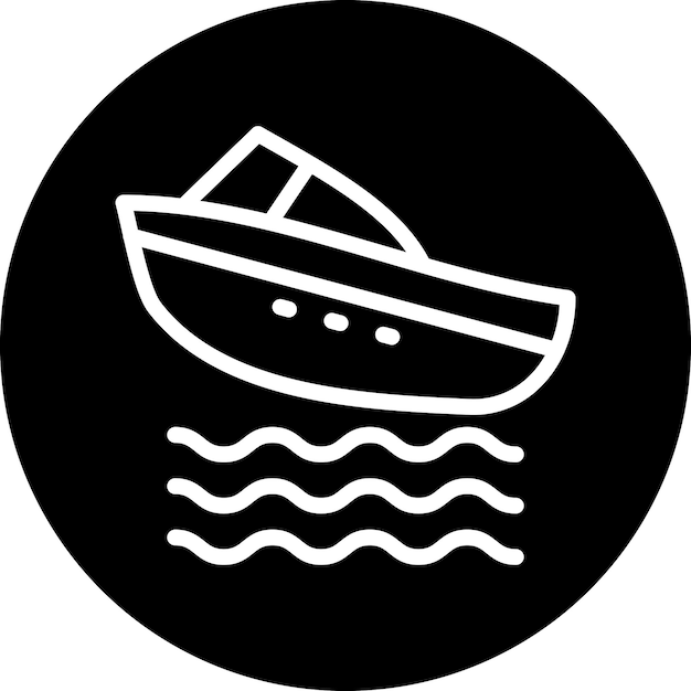 Vectorontwerp Speed Boat Icon Style