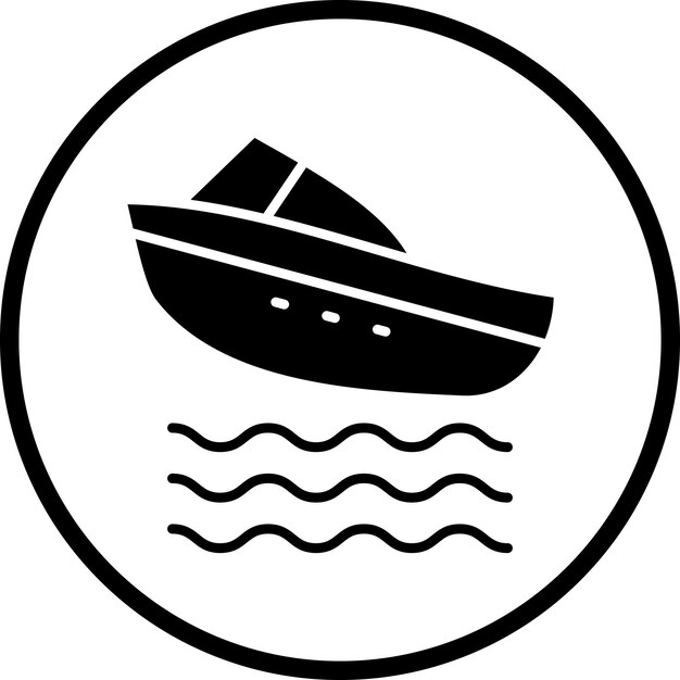 Vectorontwerp Speed Boat Icon Style