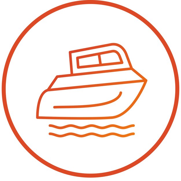 Vectorontwerp Speed Boat Icon Style