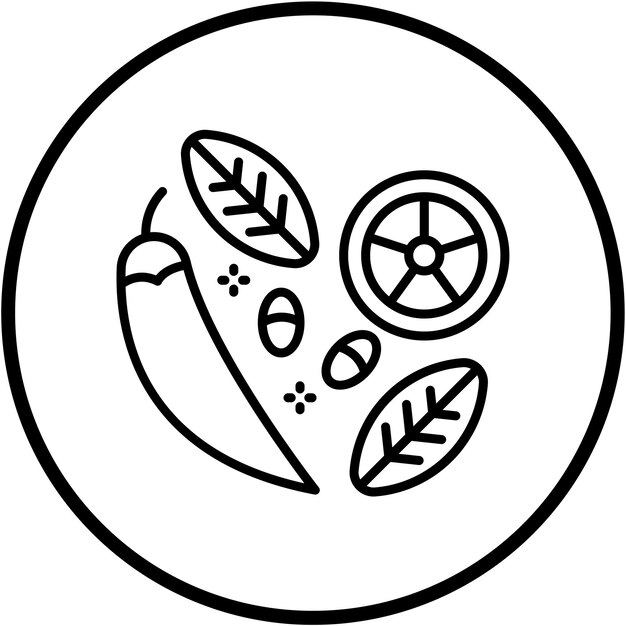 Vectorontwerp Spices Icon Style