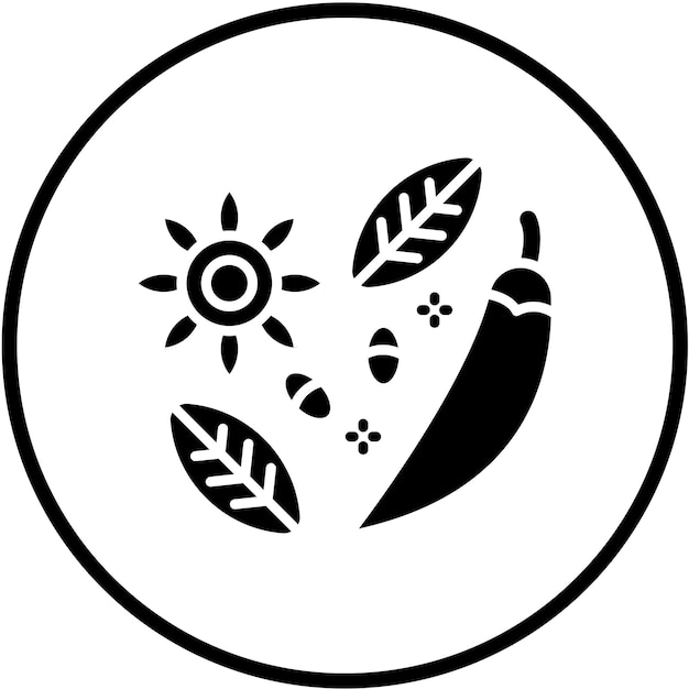 Vectorontwerp Spices Icon Style