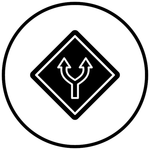 Vectorontwerp Split Road Icon Style