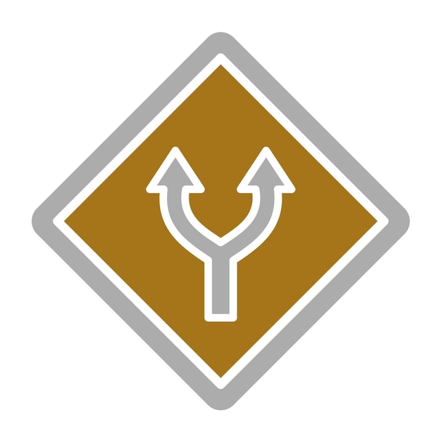 Vectorontwerp Split Road Icon Style