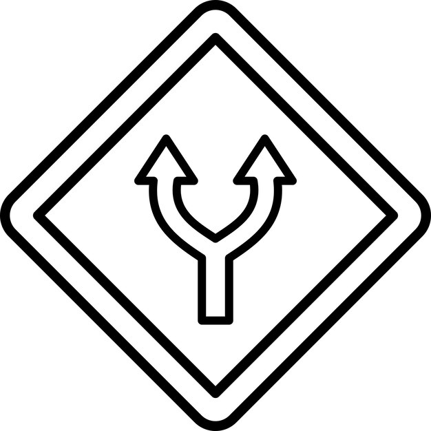 Vectorontwerp Split Road Icon Style
