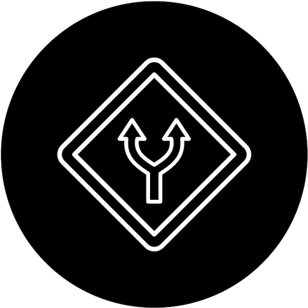 Vectorontwerp Split Road Icon Style