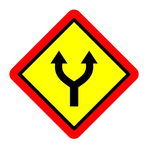 Vector vectorontwerp split road icon style