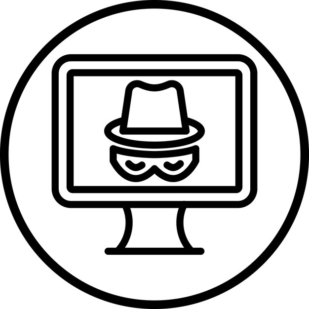 Vector vectorontwerp spyware icon style