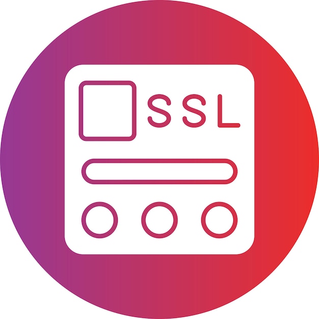Vectorontwerp SSL-bestandsicoonstijl