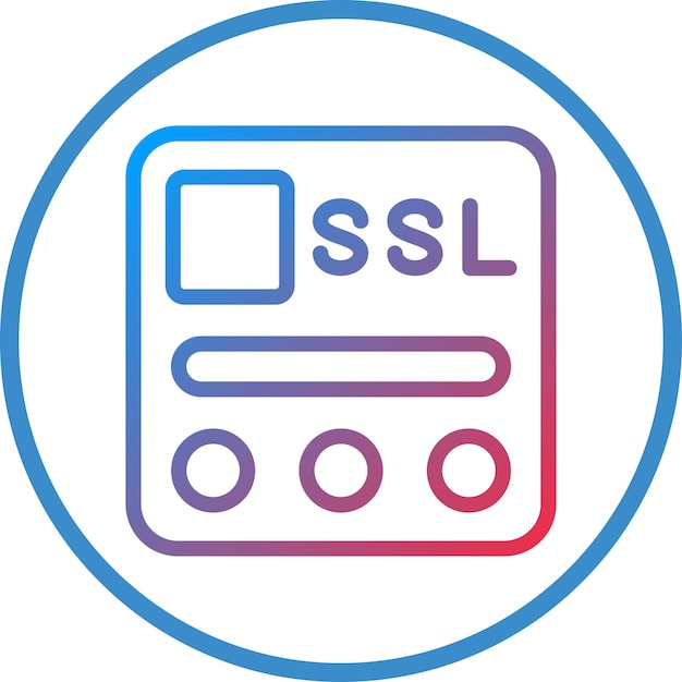 Vectorontwerp SSL-bestandsicoonstijl