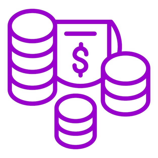 Vectorontwerp Stack Of Coins Icon Style