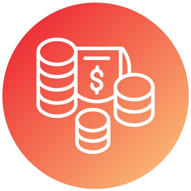 Vectorontwerp Stack Of Coins Icon Style