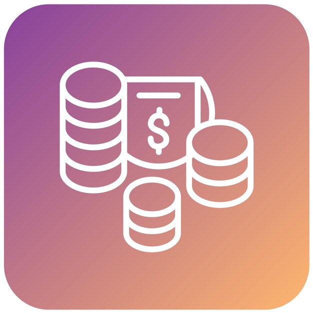 Vectorontwerp Stack Of Coins Icon Style